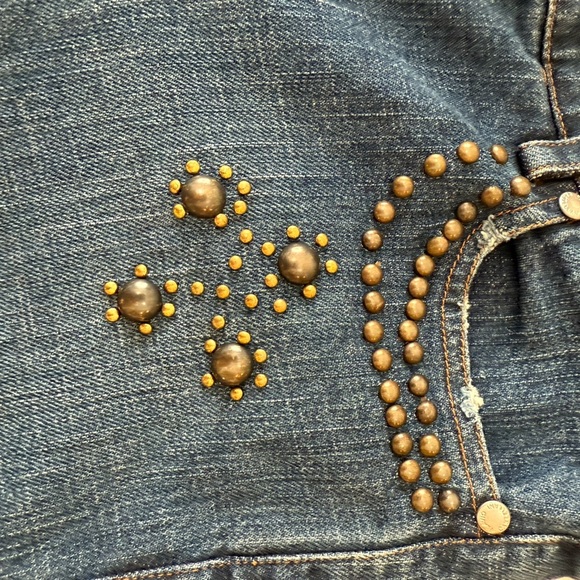 Flavio Castellani Blue Embellished Jeans size 8 - Picture 4 of 8